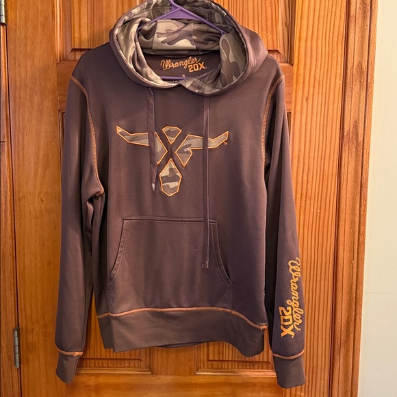 Wrangler Tops - Wrangler 20X Hoodie with Camo and Orange Details